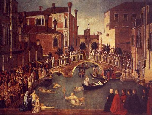 Gentile Bellini The Miracle of the True Cross near the San Lorenzo Germany oil painting art